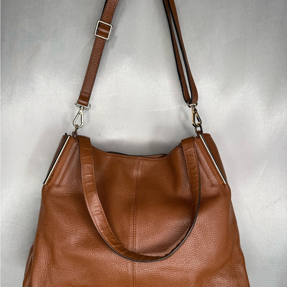 Elegant Brown Leather Tote Bag